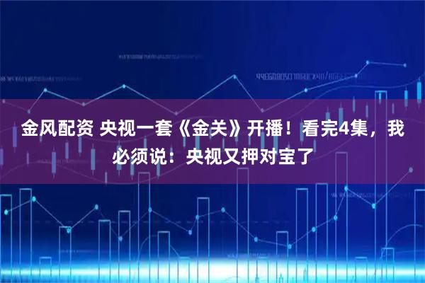 金风配资 央视一套《金关》开播！看完4集，我必须说：央视又押对宝了